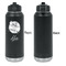 Softball Laser Engraved Water Bottles - Front Engraving - Front & Back View