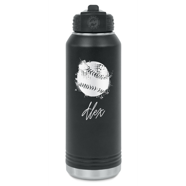 Custom Softball Water Bottle - Laser Engraved - Front (Personalized)