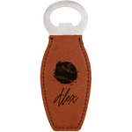 Softball Leatherette Bottle Opener (Personalized)