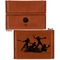 Softball Leather Business Card Holder - Front Back