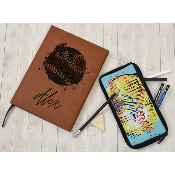 Softball Leather Sketchbook - Large - Single Sided - In Context
