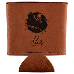 Softball Leatherette Can Sleeve (Personalized)