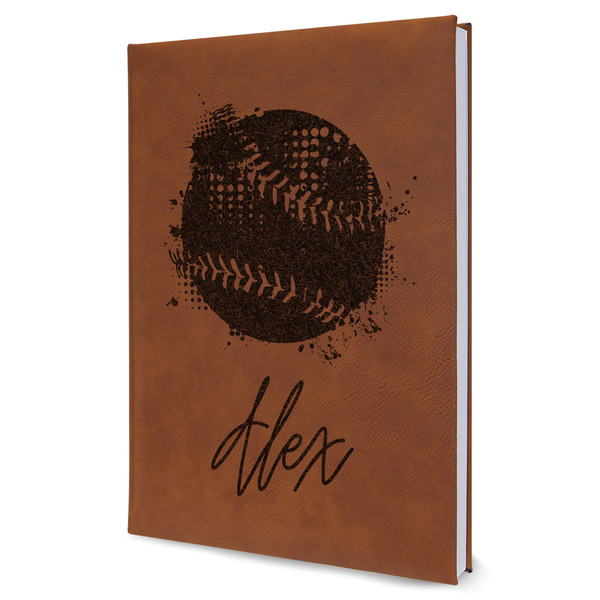 Custom Softball Leatherette Journal - Large - Single Sided (Personalized)