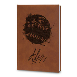 Softball Leatherette Journal - Large - Double Sided (Personalized)