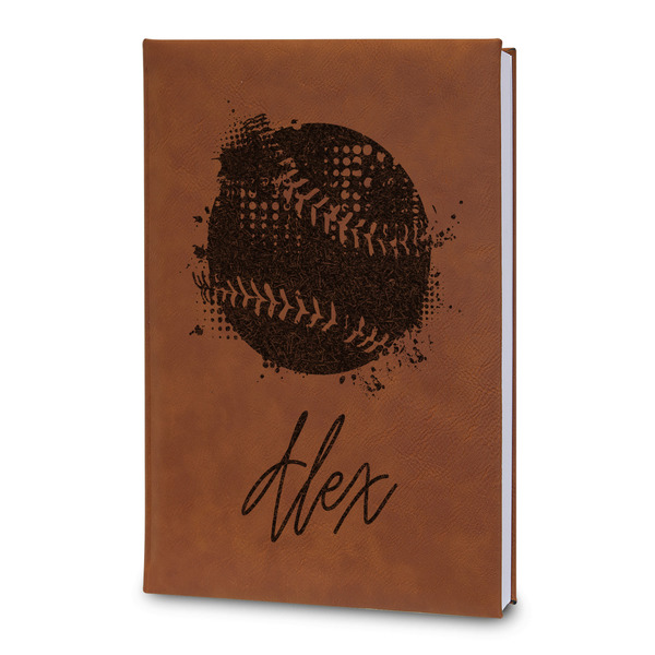 Custom Softball Leatherette Journal - Large - Double Sided (Personalized)
