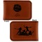 Softball Leatherette Magnetic Money Clip - Front and Back