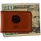 Softball Leatherette Magnetic Money Clip (Personalized)