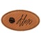 Softball Leatherette Oval Name Badge with Magnet (Personalized)