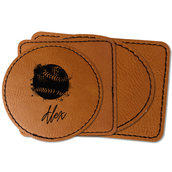 Custom Softball Faux Leather Iron On Patch (Personalized)