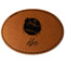 Softball Faux Leather Iron On Patch - Oval (Personalized)