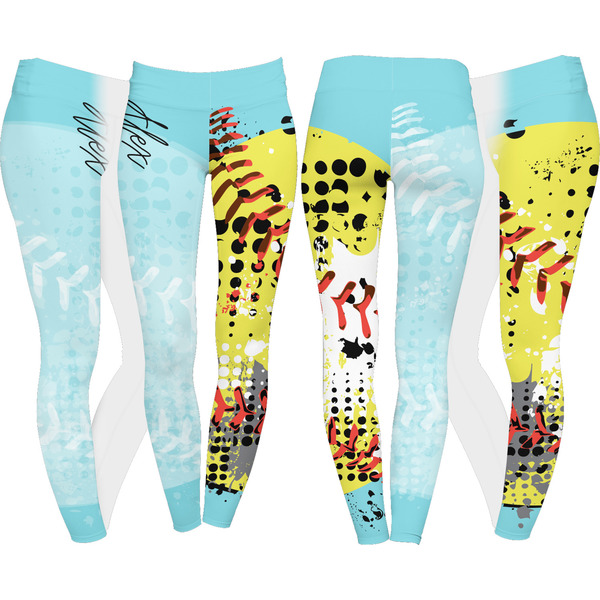 Softball Leggings Turn Around - Apvl