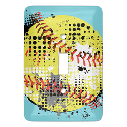 Softball Light Switch Cover (Single Toggle) (Personalized)