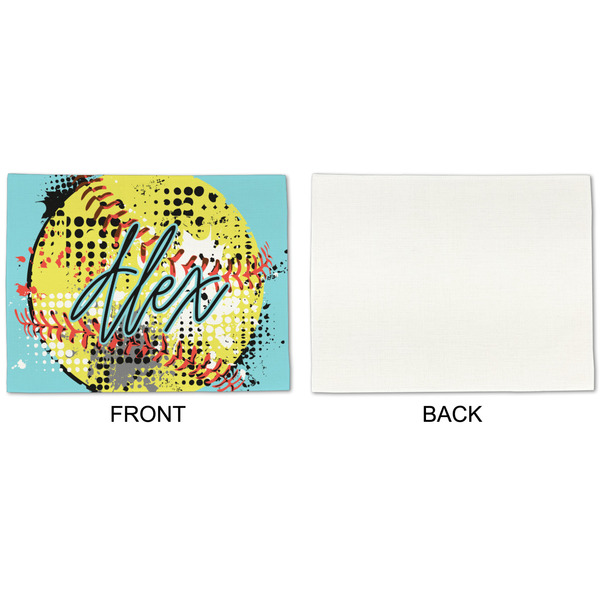 Softball Linen Placemat - APPROVAL Single (single sided)
