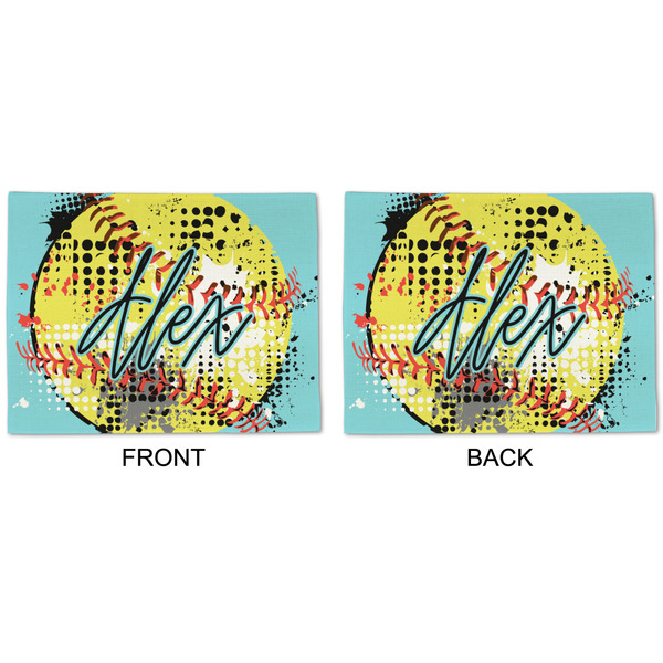 Softball Linen Placemat - APPROVAL (double sided)