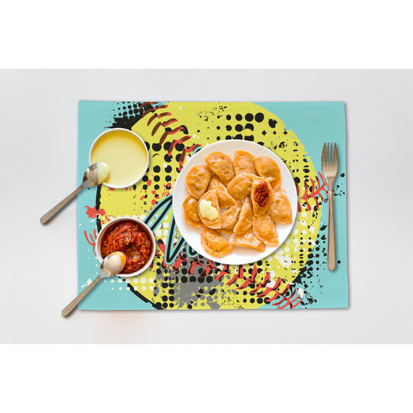 Softball Linen Placemat - Lifestyle (single)