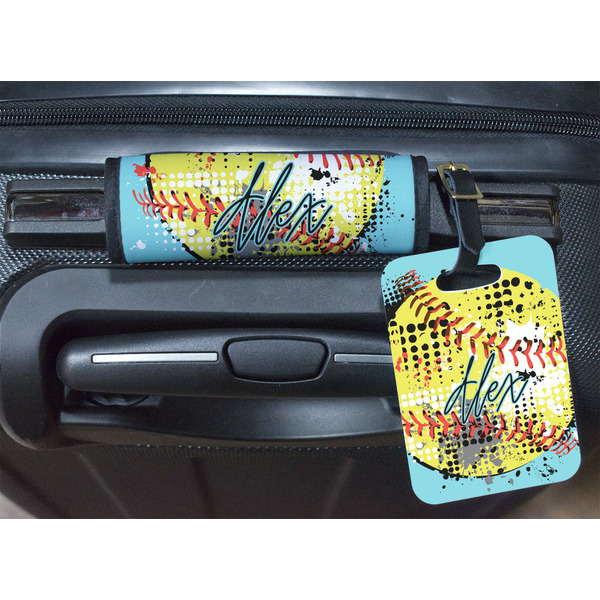 Softball Luggage Wrap & Tag