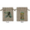 Softball Medium Burlap Gift Bag - Front & Back (Personalized)