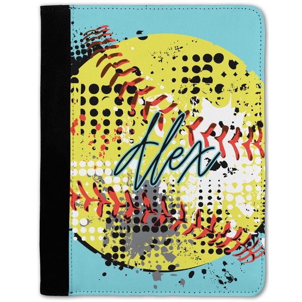 Custom Softball Notebook Padfolio - Medium w/ Name or Text