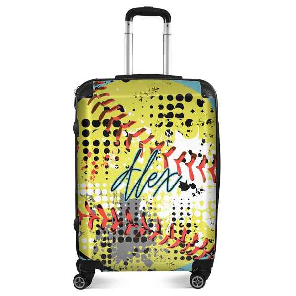 Custom Softball Suitcase - 24" Medium - Checked (Personalized)