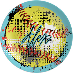 Softball Melamine Plate (Personalized)