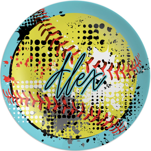 Custom Softball Melamine Plate (Personalized)