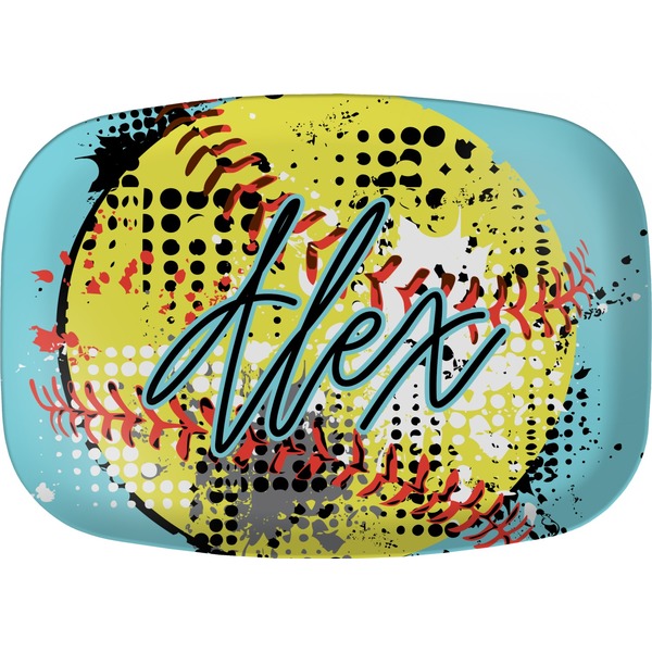 Custom Softball Melamine Platter (Personalized)