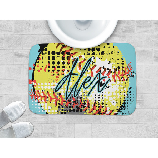 Softball Memory Foam Bath Mat - LIFESTYLE 34x21