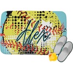 Softball Memory Foam Bath Mat - 24"x17" (Personalized)