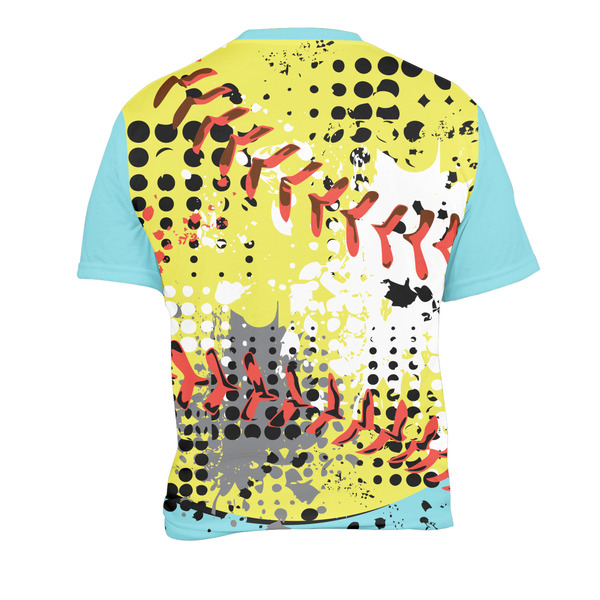 Softball Men's Crew Neck T Shirt Medium - Back