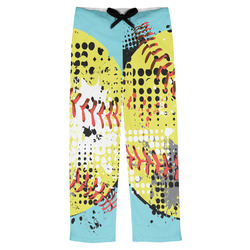 Softball Mens Pajama Pants - XS (Personalized)