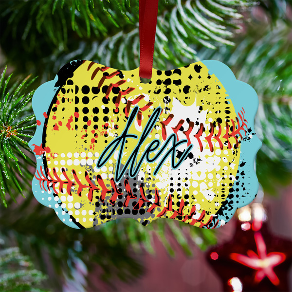 Softball Metal Benilux Ornament - Lifestyle