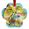 Softball Metal Paw Ornament - Front