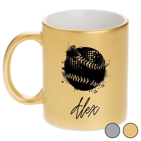 Softball Metallic Mugs