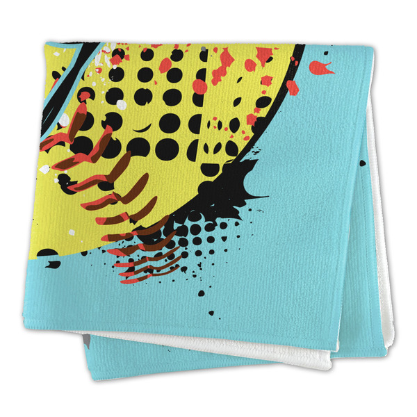 Softball Microfiber Dish Rag - FOLDED (square)