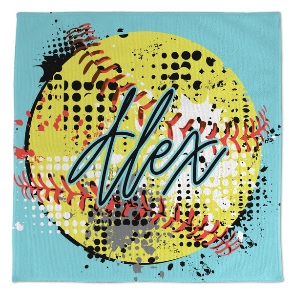 Custom Softball Microfiber Dish Towel (Personalized)