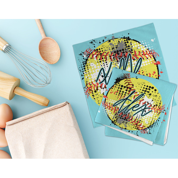 Softball Microfiber Dish Rag - LIFESTYLE