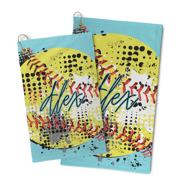 Softball Microfiber Golf Towel - PARENT/MAIN