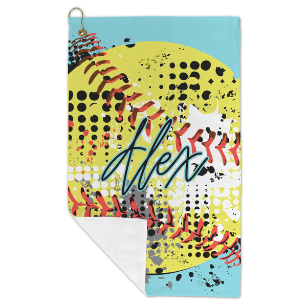 Softball Microfiber Golf Towels - FOLD