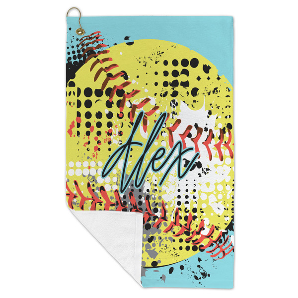 Softball Microfiber Golf Towels - FOLD