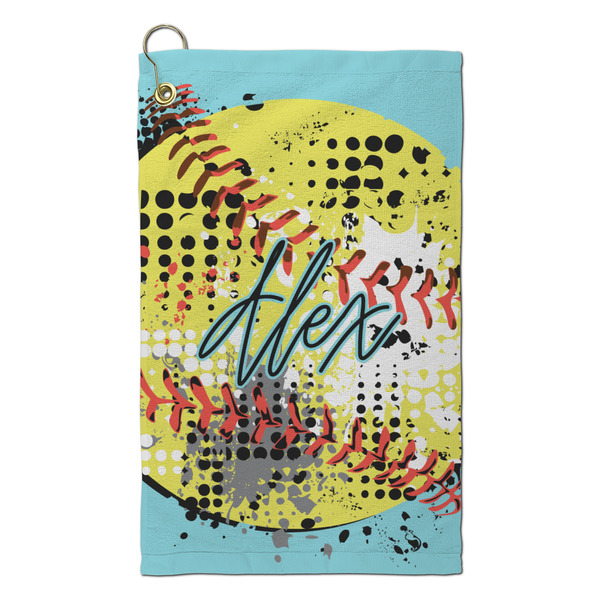 Custom Softball Microfiber Golf Towel - Small (Personalized)