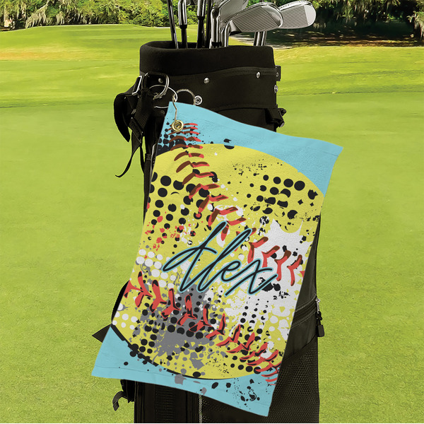 Softball Microfiber Golf Towels - Small - LIFESTYLE