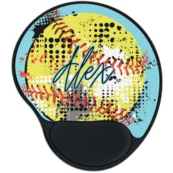 Softball Mouse Pad with Wrist Support