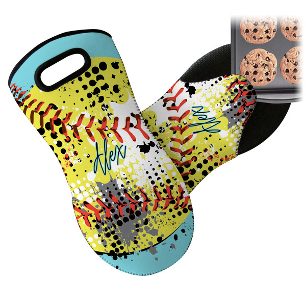 Softball Neoprene Oven Mitt