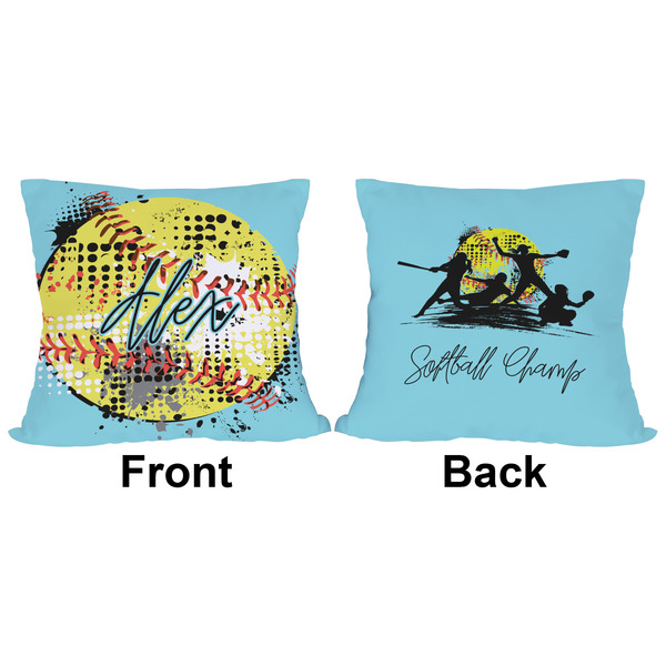 Softball Outdoor Pillow - 16x16
