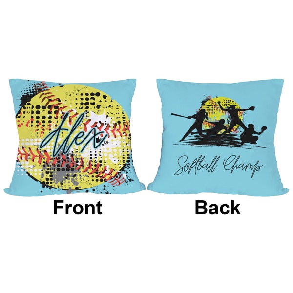 Softball Outdoor Pillow - 18x18