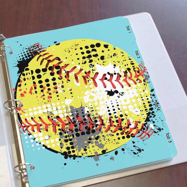 Softball Page Dividers - Set of 5 - In Context
