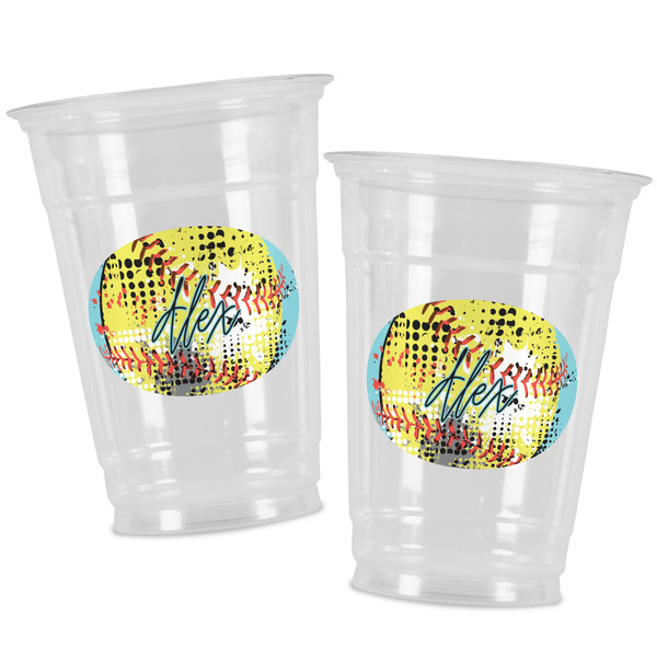 Softball Party Cups - 16oz - Alt View