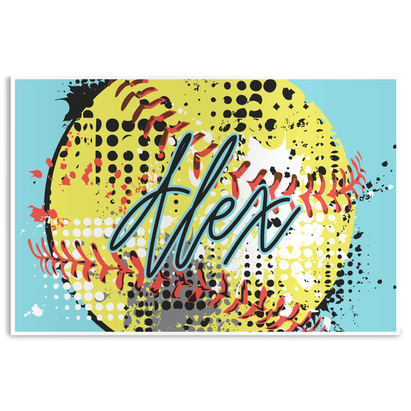 Custom Softball Disposable Paper Placemats (Personalized)