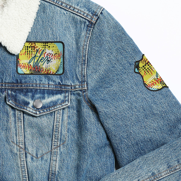 Softball Patches Lifestyle Jean Jacket Detail