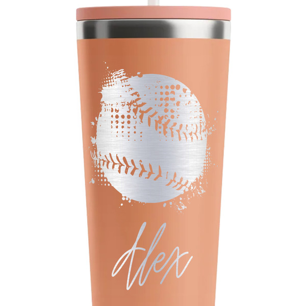 Softball Peach RTIC Everyday Tumbler - 28 oz. - Close Up